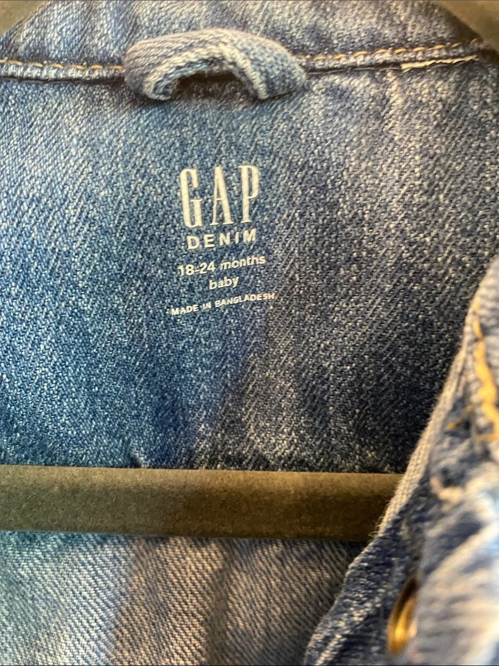 GAP Baby Medium Blue Denim Jacket Size 18-24 Months